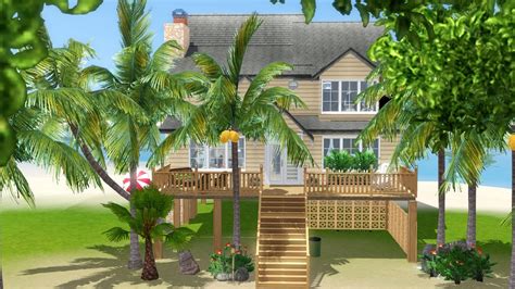 sims 3 beach house|sims 3 house lot download.